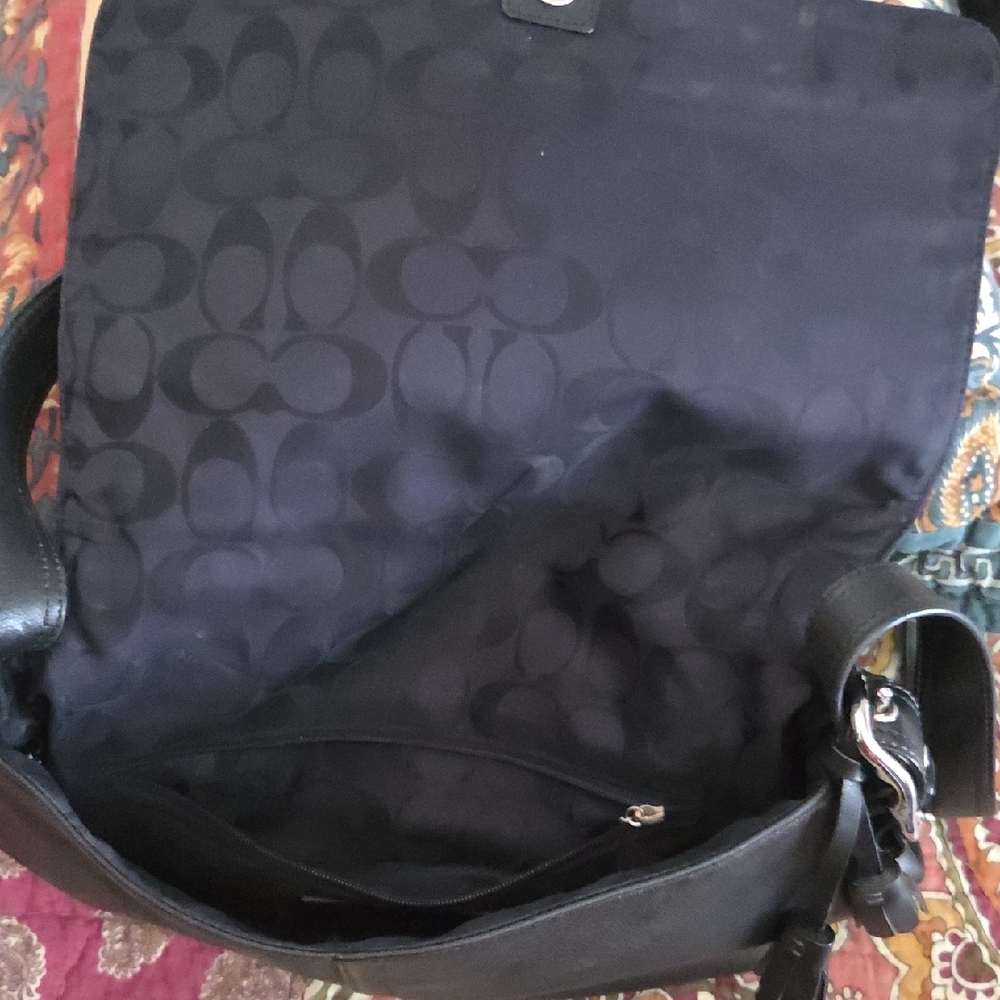 Coach Black Leather Shoulder Bag